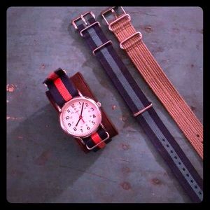 Timex watch with 3 bands